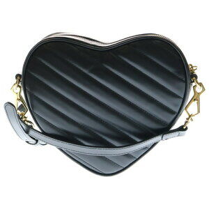 Gucci Shoulder RED Leather Bag Heart GG Interlocking Black